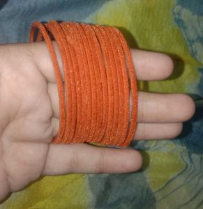 Orange Glitter Bangles