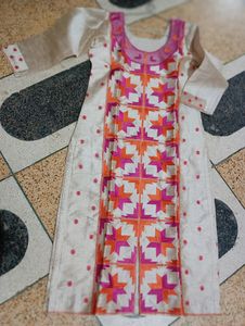 New Silk Kurti, I Never Wore It Once, Bcs Not Fit To Me This Is Pure Silk With Work And Stiched Kurti🙂 Will Gift One Matching Dupata Or Stole As A Gift, For Those Who Will Order Today, ☺☺