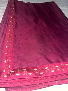 Old Beautiful Stone Work Saree