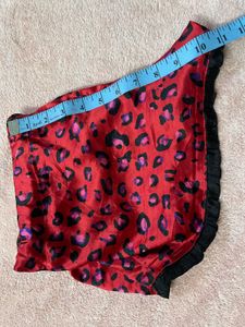 Red Animal Print Shorts