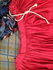 Red Navratri Lehenga Along With Multcolor Dupatta