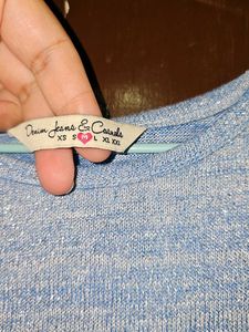 A Glitter Denim Colored Top