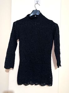 Elegant Black Lace Top