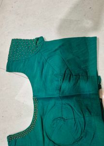 Golden Yellow And rama green Saree