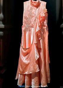 Elegant Ethnic Peach Gown 🎀