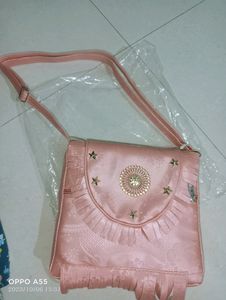 Pink Colour Sling Bag