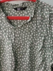 Cute Green N White Fancy Top