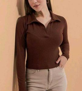 Retro Inspired Knit Polo Top