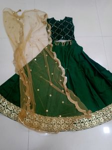 Emerald Green Lehenga Choli Set