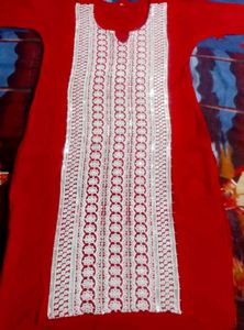 Red Kurti with Sharara Pant
