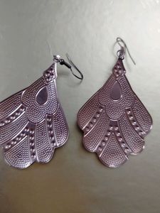 Red Stone Drop Earrings