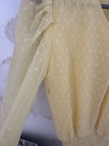 Simple Yellow Top For Casual Wear