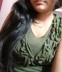 Olive Green Ruffle Top