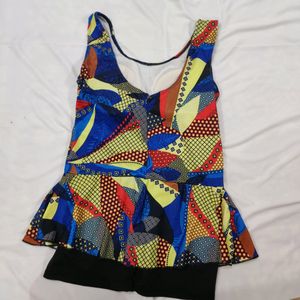 Multicolored Padded Swimsuit