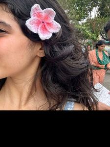 Crochet Flower Hair Clip