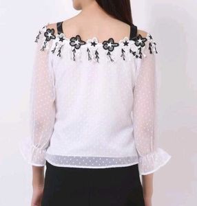 Elegant White Off-Shoulder Top