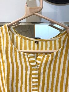 Striped Yellow Kurta