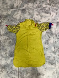 Yellow Embroidered Kurta