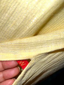 W Yellow Shimmer Kurta