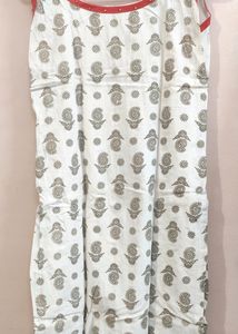Sleeveless Long Cotton Kurti