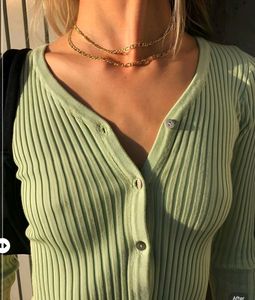 New with tag Pinterest Green Ribbed Knit Cardigan