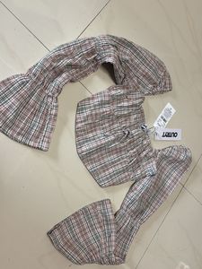 Outrtt Plaid Crop Top