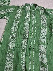 Green Floral Print Set