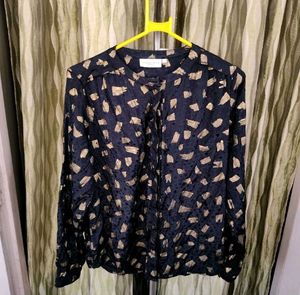Fabienne Chapot Sunset Foil Print Blouse ✨🖤