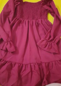Fit And Flare Maroon Dress