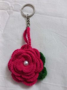 Crochet Flower Keychain