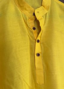 Yellow Cotton Kurta