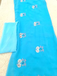 Resham Work Saree