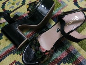 Floral Platform Sandals