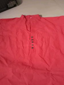 Red Cotton Kurta