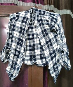 Check Shirt Blue White Colour