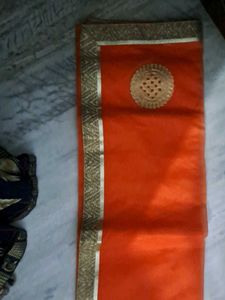 Orange Kota Saree