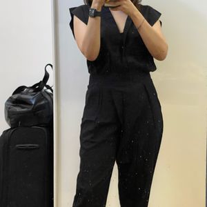 Black Jumpsuit, V Casual, From Auroville