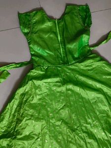 Green Embroidered Girls Dress