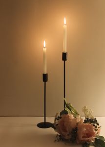 Matt Black Ascending Candle Stand Set Of 2