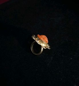 Beautiful Elegent Orange Crystal Stone Ring