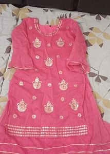 Pink Embroidered