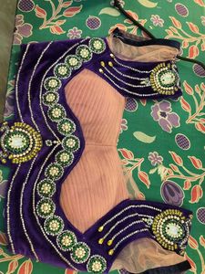 Pink  Border Net Sarree