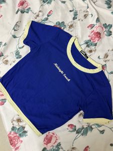 Midnight Snack Blue Crop Tee