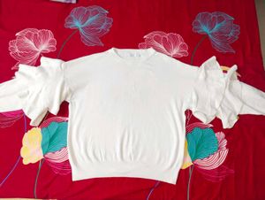 Off White Stylish Top For Girls