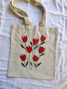 Floral Print Canvas Tote Bag🌹✨