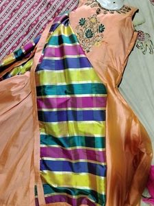 Peach Colour 1 Pice Gown