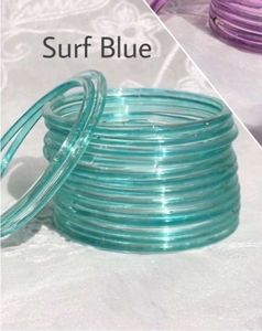 Transparent Glass Bangle Set