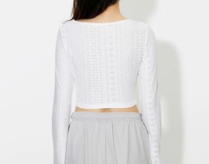 White Cropped Top