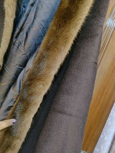 Brown Faux Fur Trim Jacket