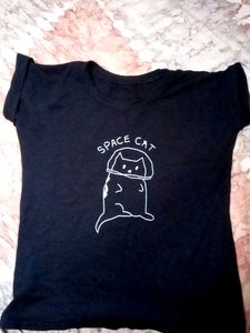 Space Cat Crop Top